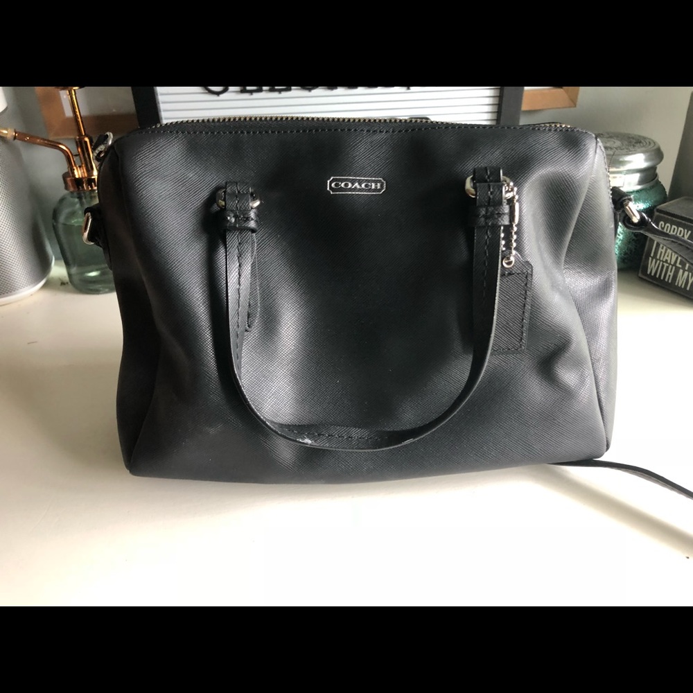 Small Coach Black Crossbody Bag with Handles